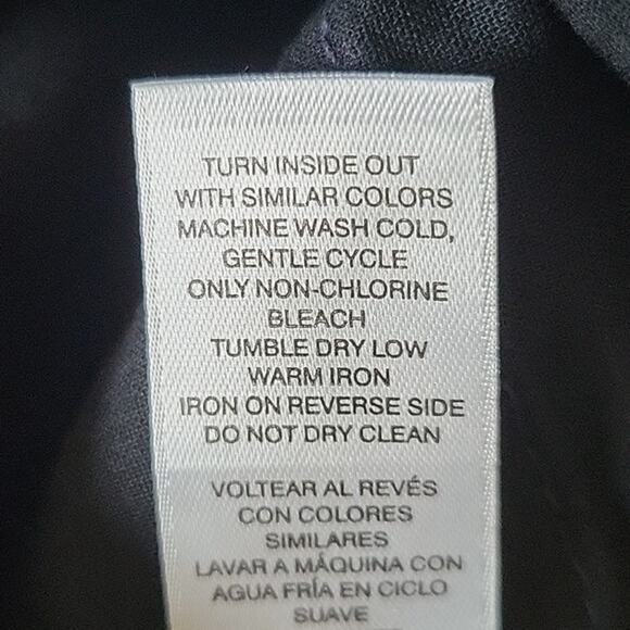 Chico's Navy Metallic Damask Girlfriend Ankle So Slimming Pant Size 8 - Picture 7 of 7